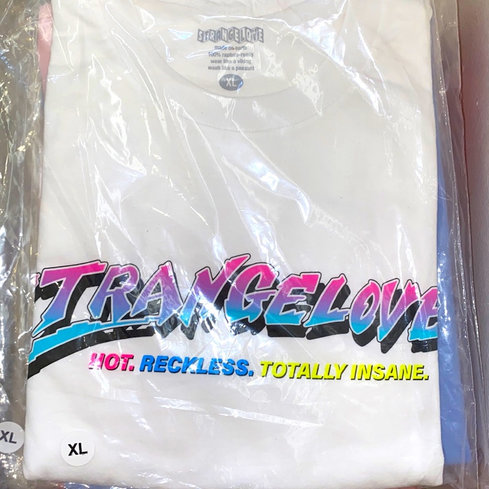 Strangelove Skateboarding SS Tee Shirt XL White